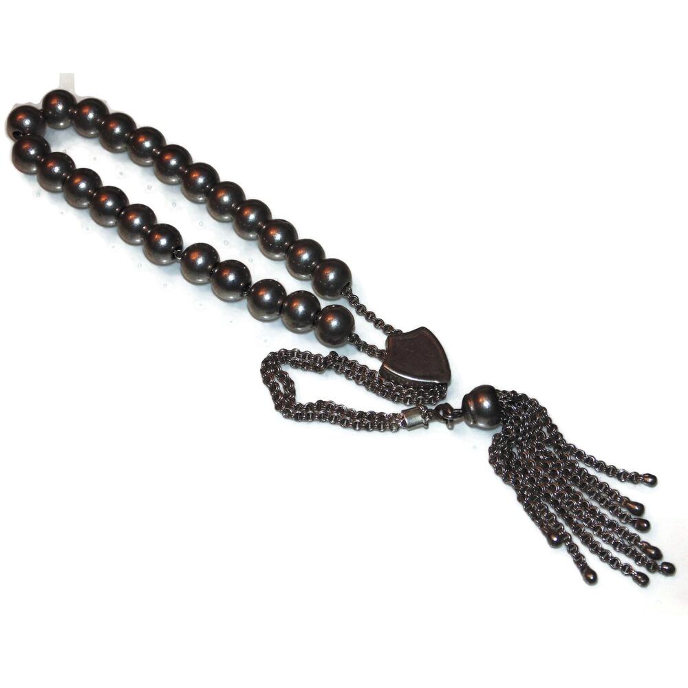 925 Vintage Sterling Silver Komboloi Greek Worry 23 Prayer Beads Bracelet Mala
